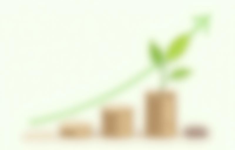 Ilustración o foto de crecimiento financiero o estabilidad.